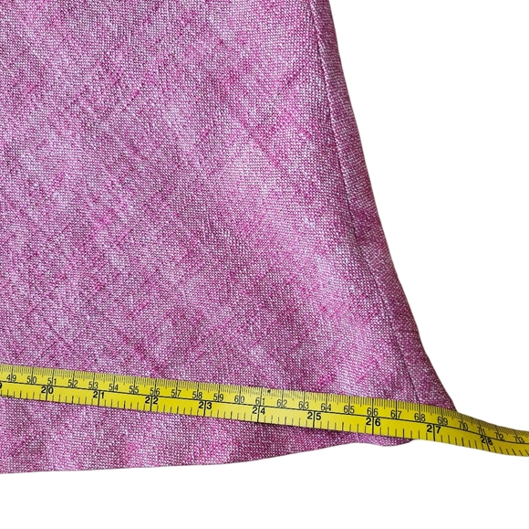 Alain Manoukian Bubblegum Pink White Tweed Linen Skirt 8 - Picture 6 of 7